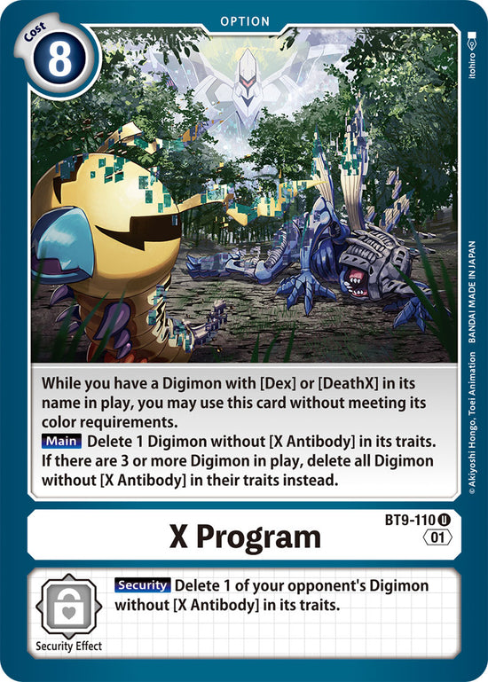 X Program BT9-110