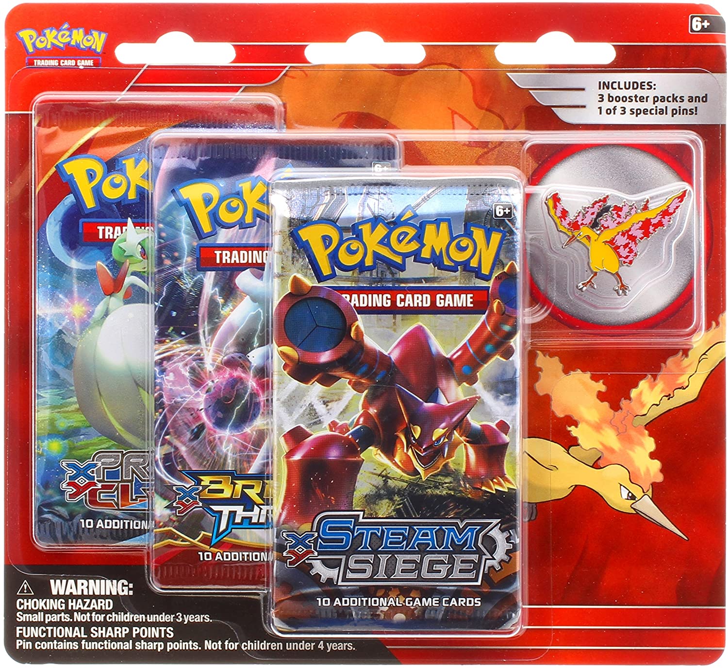 Moltres Pin 3 Pack Blister