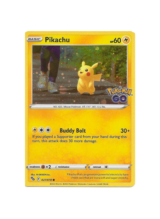 Pikachu promo Pokémon go 027/078 español